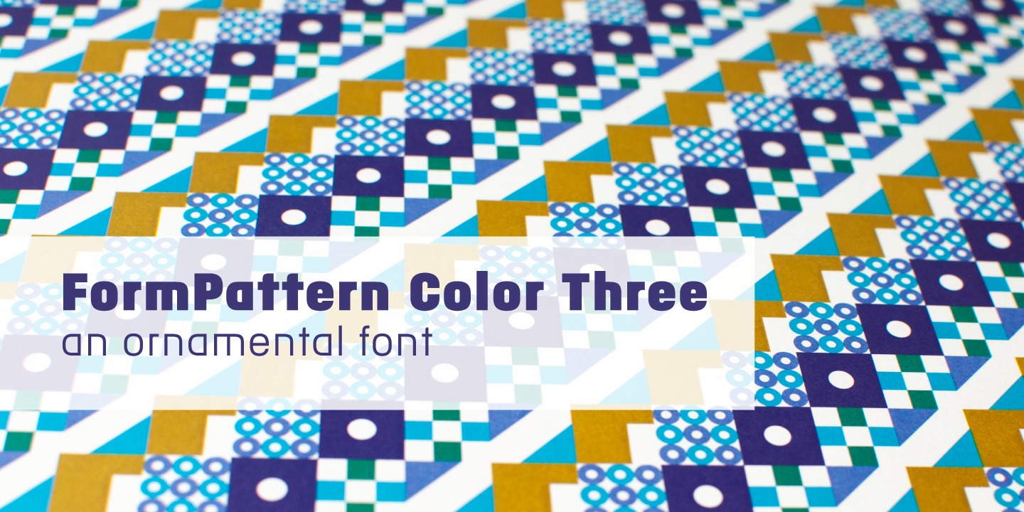 Пример шрифта FormPattern Color Three Solid